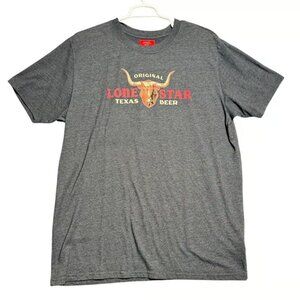 American Needle Lone Star T-Shirt Mens 2XL Gray Cotton Short Sleeve Casual